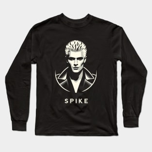 Rebel Vampire: Retro-Inspired Spike Title Long Sleeve T-Shirt